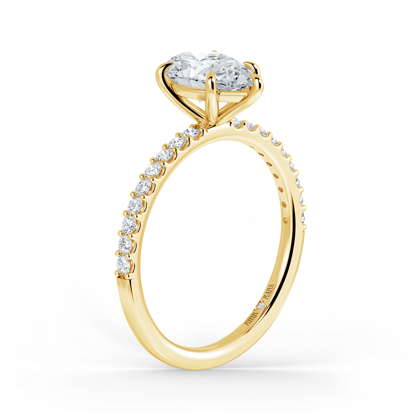 Preset Pear Lab Diamond Engagement Ring - Center Diamond Included