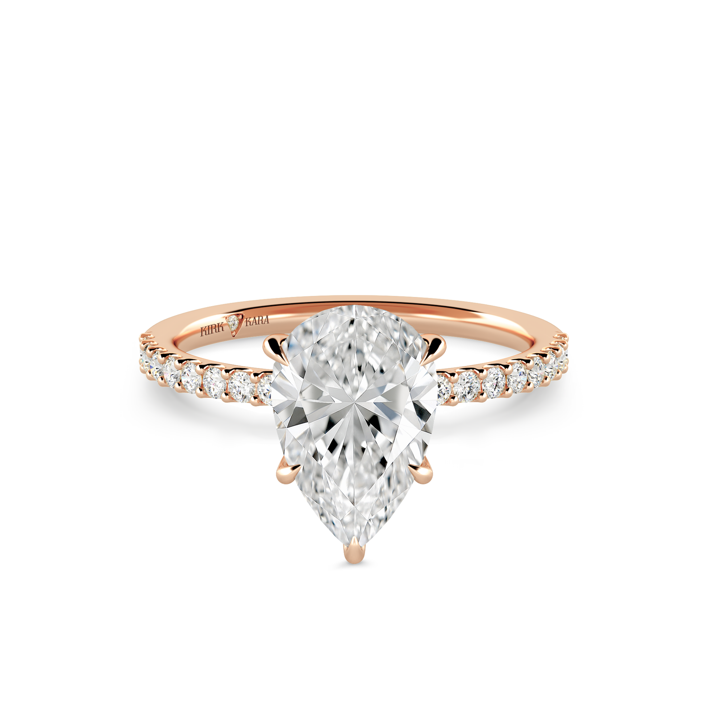 Preset Pear Lab Diamond Engagement Ring - Center Diamond Included