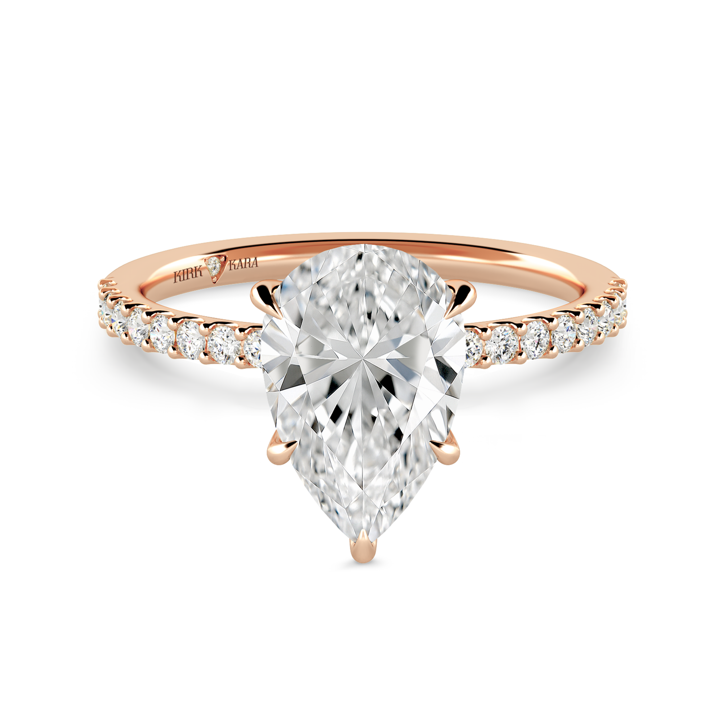 Preset Pear Lab Diamond Engagement Ring - Center Diamond Included
