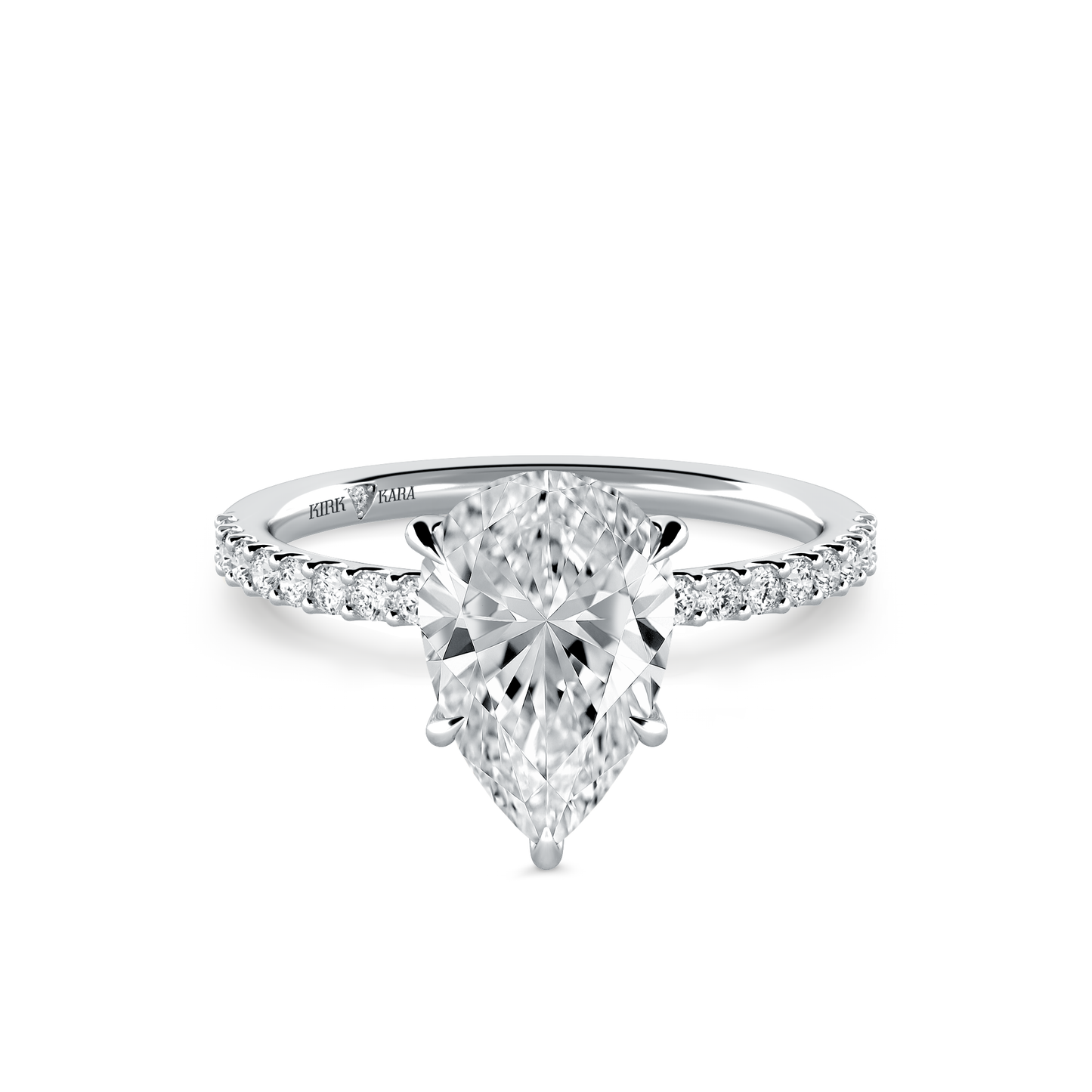 Preset Pear Lab Diamond Engagement Ring - Center Diamond Included