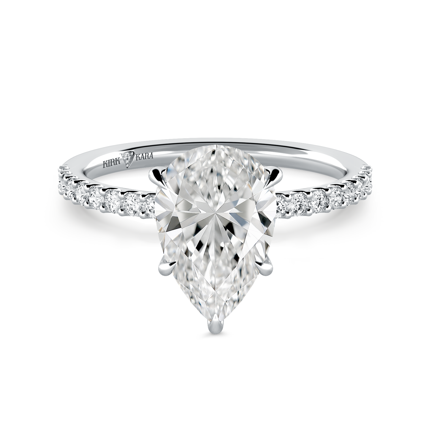 Preset Pear Lab Diamond Engagement Ring - Center Diamond Included