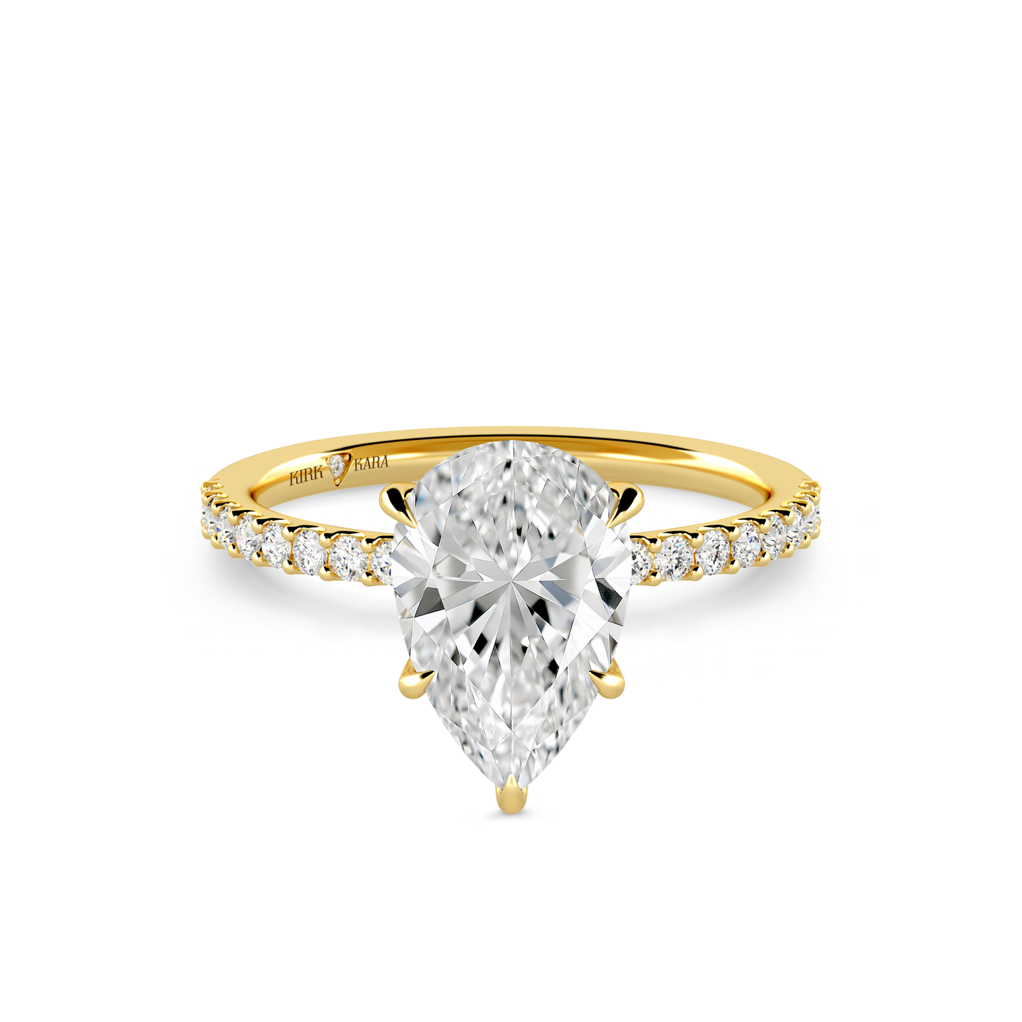 Preset Pear Lab Diamond Engagement Ring - Center Diamond Included