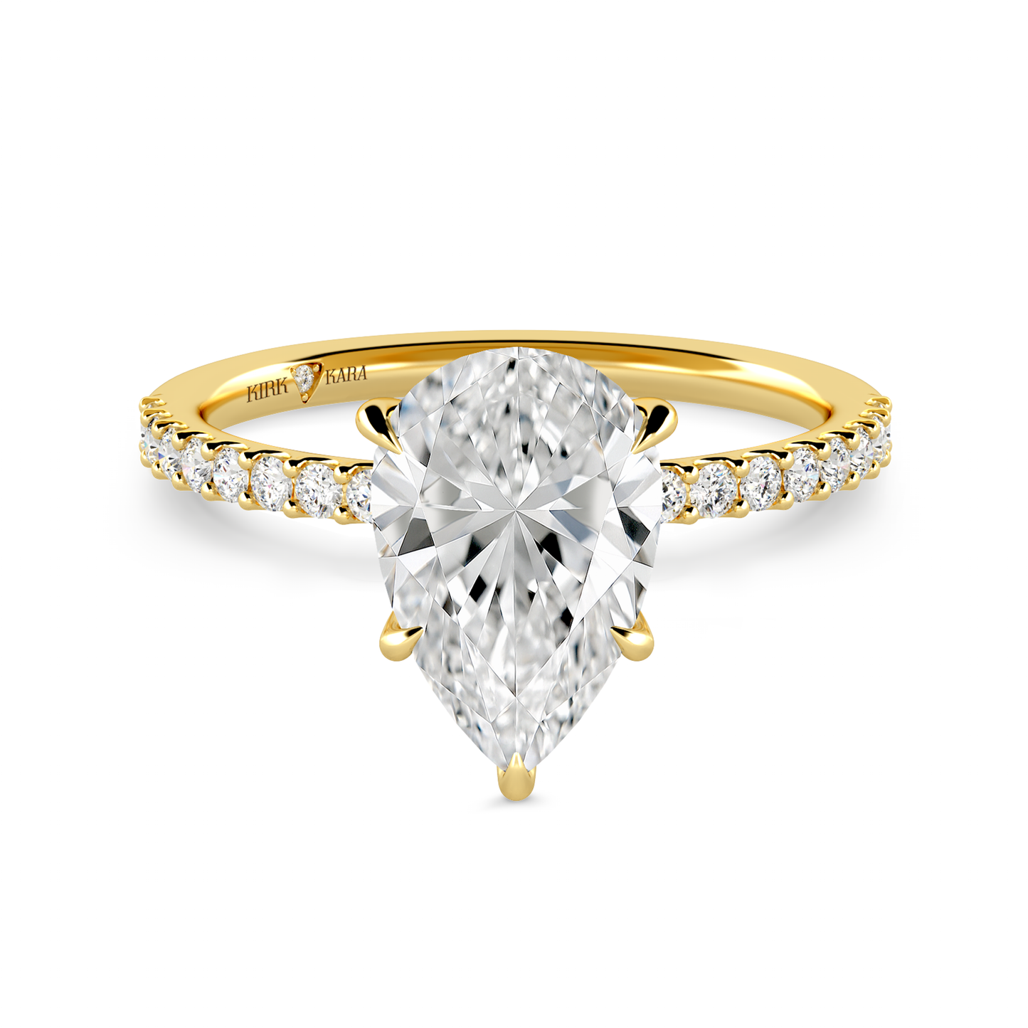 Preset Pear Lab Diamond Engagement Ring - Center Diamond Included