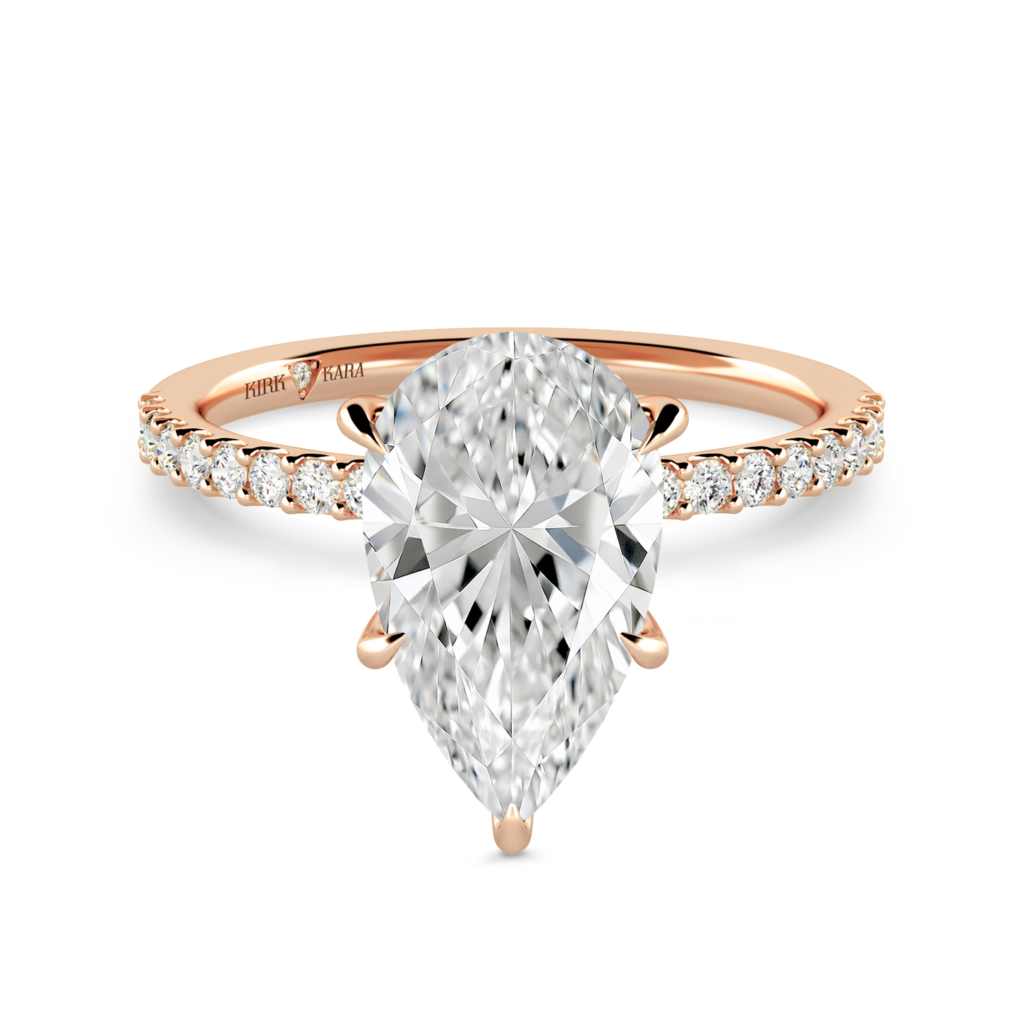 Preset Pear Lab Diamond Engagement Ring - Center Diamond Included