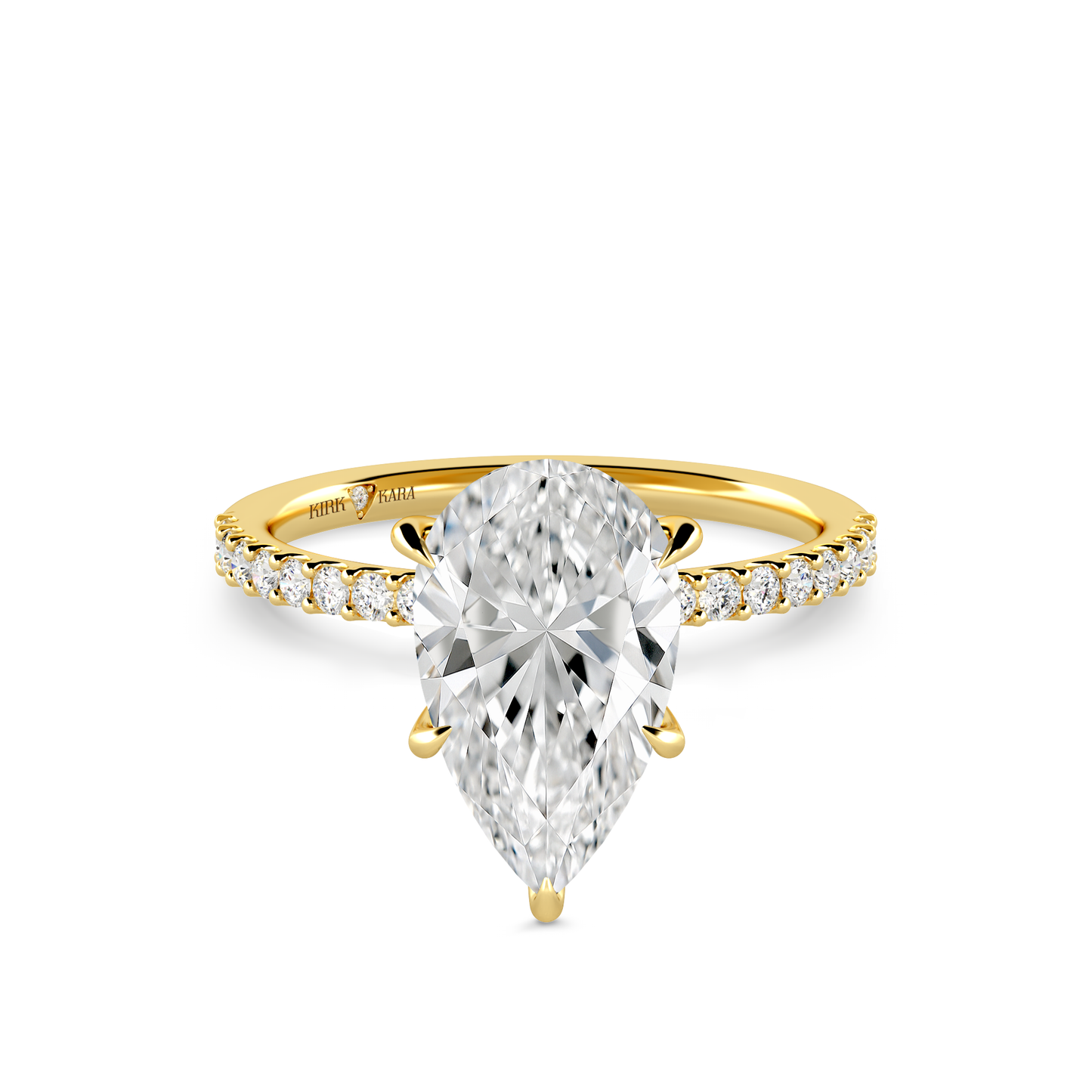 Preset Pear Lab Diamond Engagement Ring - Center Diamond Included