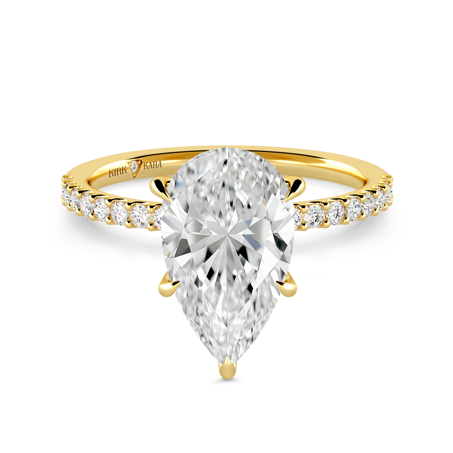Preset Pear Lab Diamond Engagement Ring - Center Diamond Included