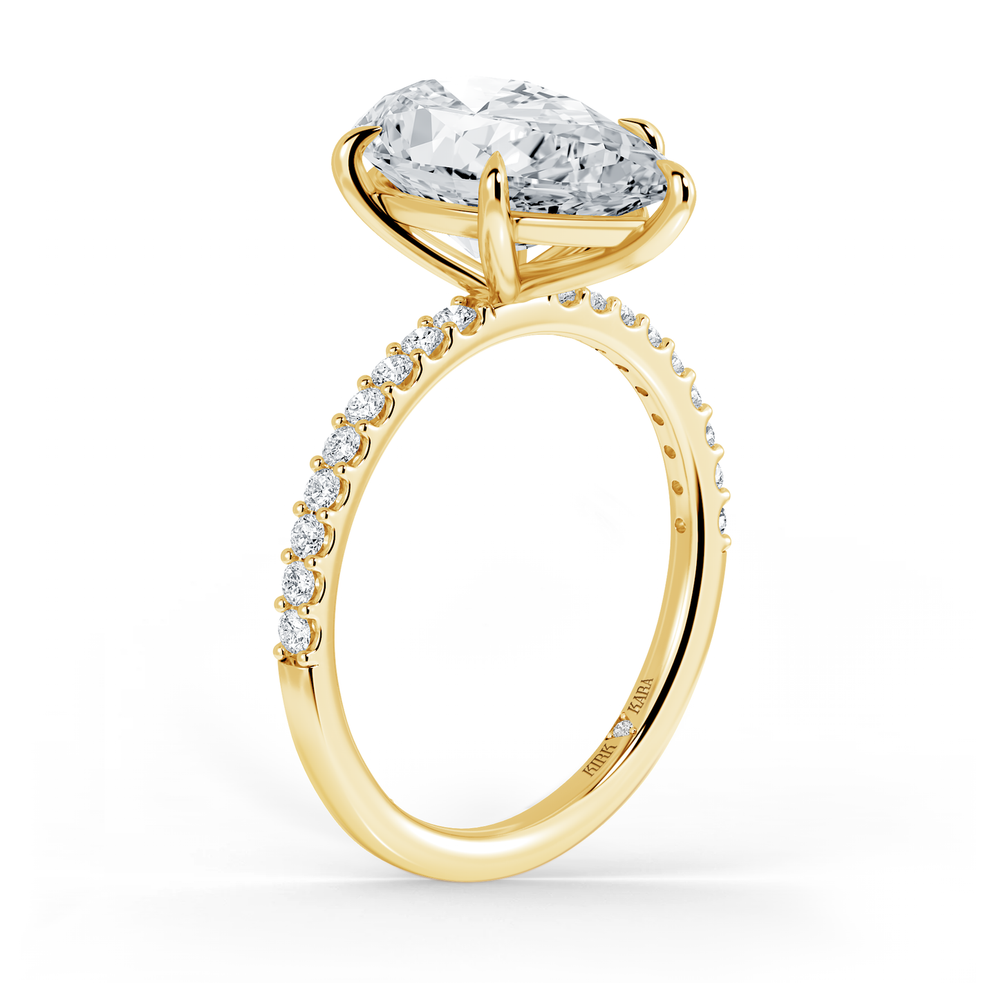 Preset Pear Lab Diamond Engagement Ring - Center Diamond Included