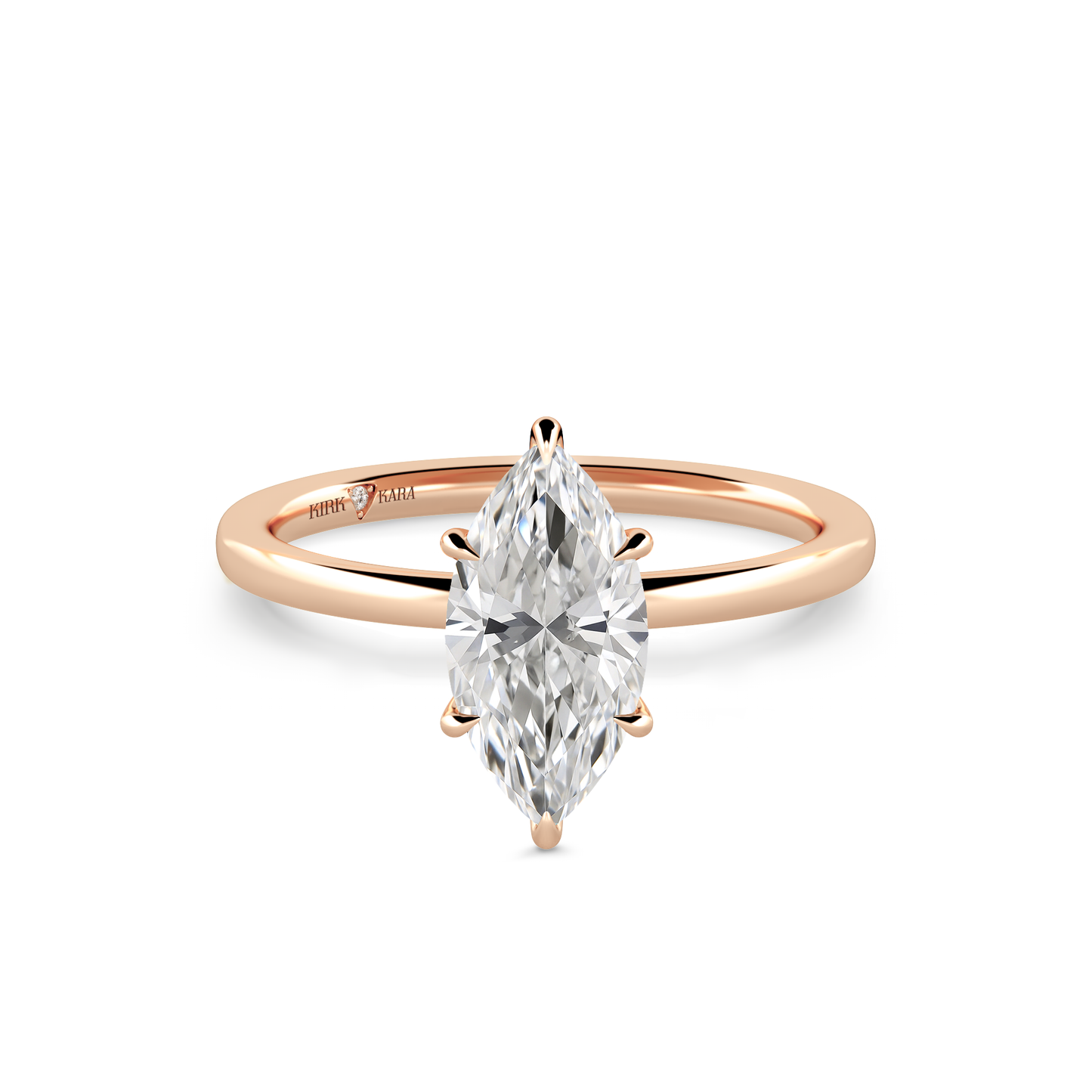 Preset Hidden Halo Marquise Solitaire Engagement Ring - Center Diamond Included