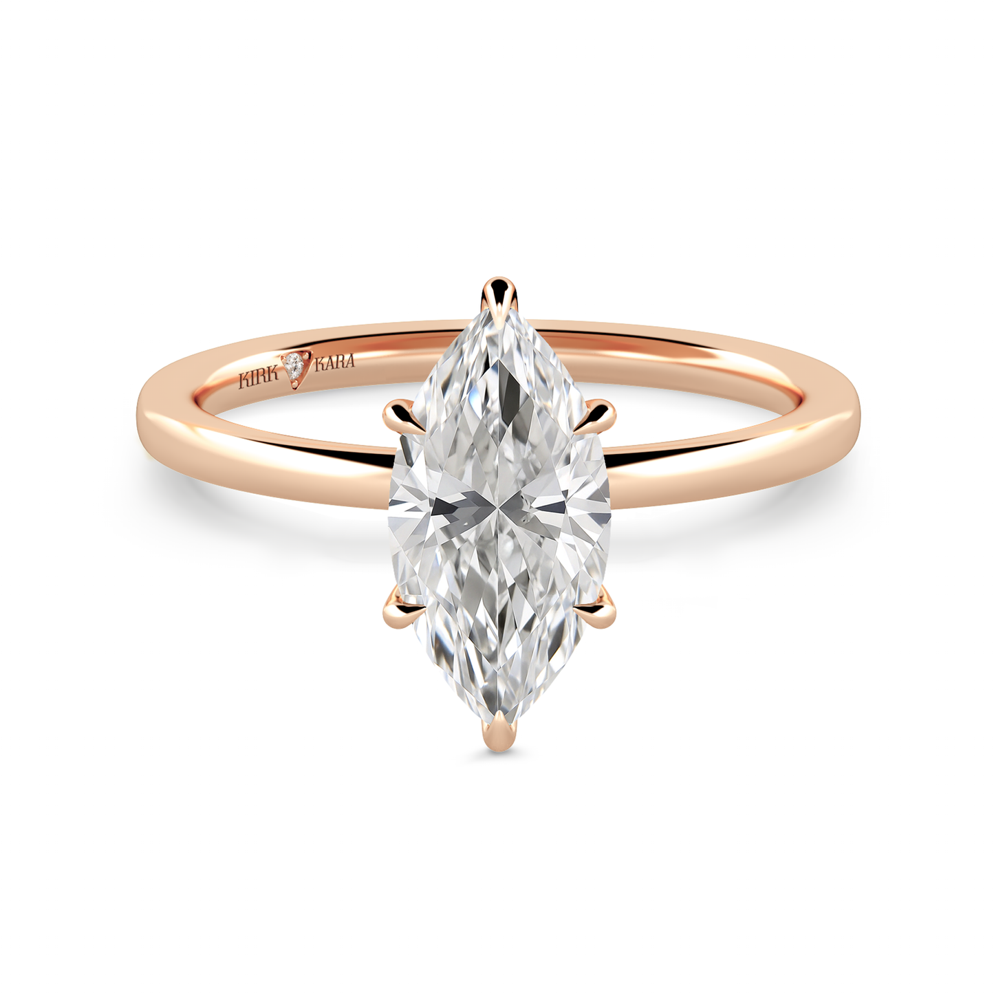 Preset Hidden Halo Marquise Solitaire Engagement Ring - Center Diamond Included