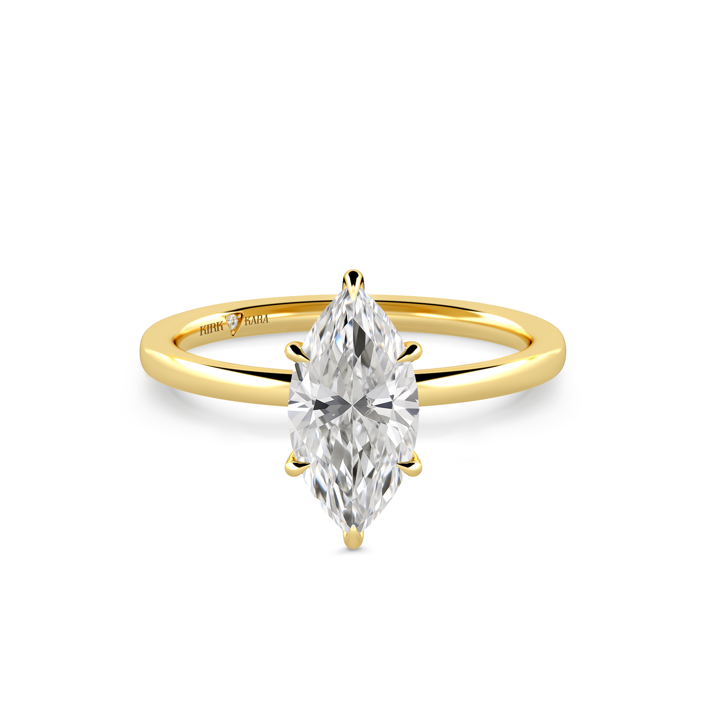 Preset Hidden Halo Marquise Solitaire Engagement Ring - Center Diamond Included