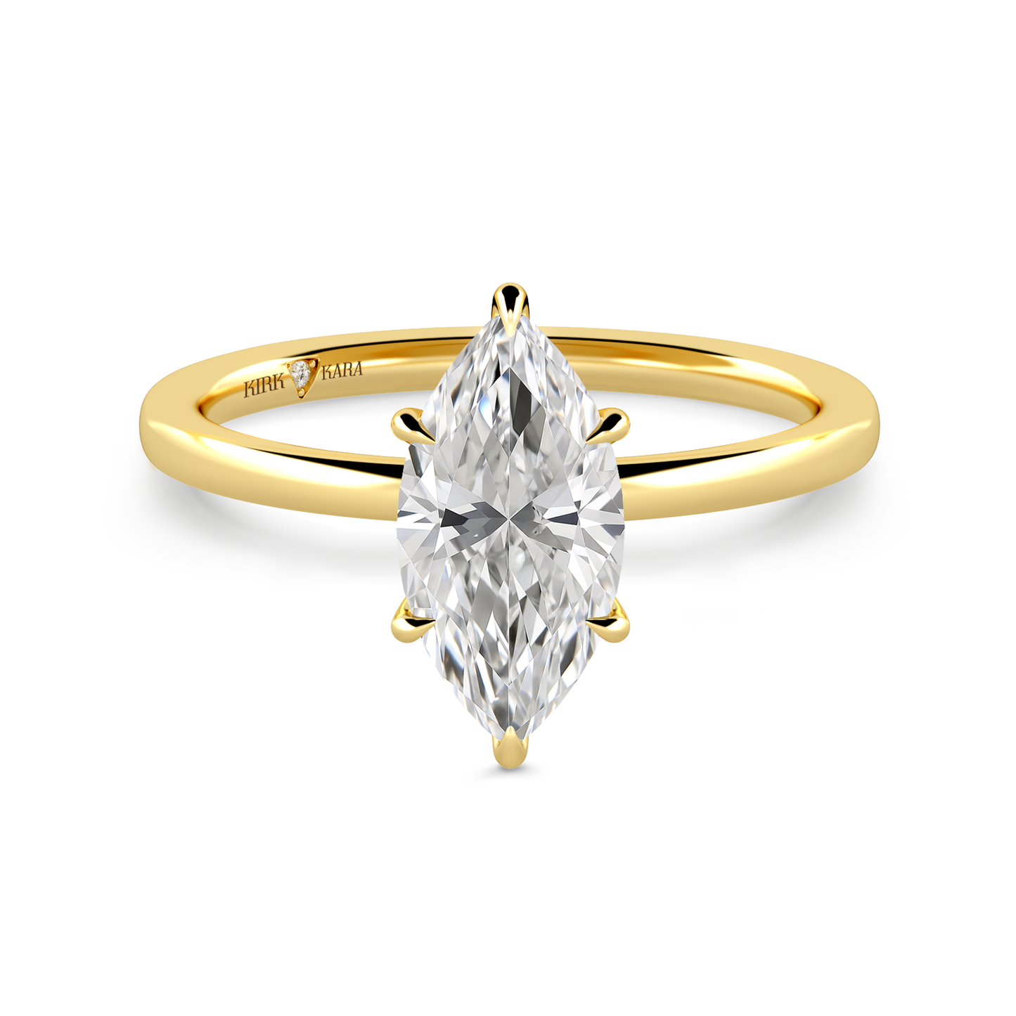 Preset Hidden Halo Marquise Solitaire Engagement Ring - Center Diamond Included