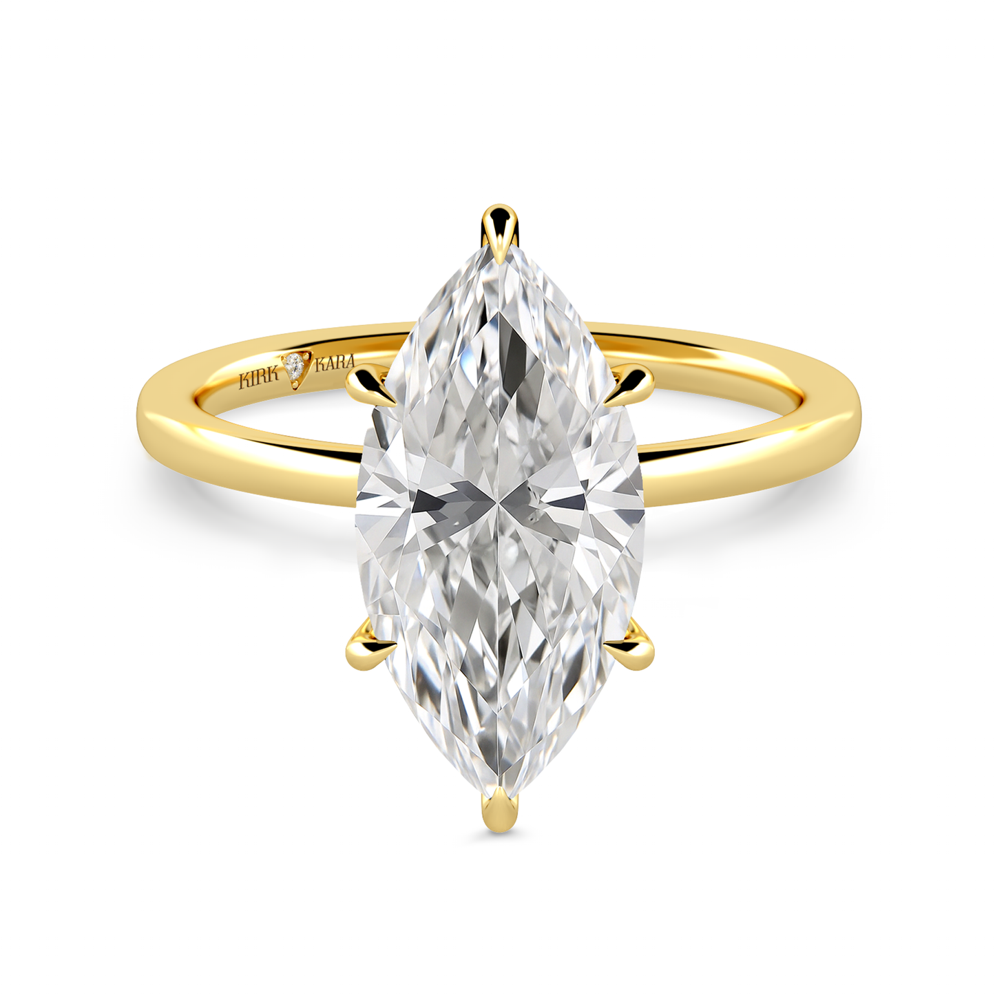 Preset Hidden Halo Marquise Solitaire Engagement Ring - Center Diamond Included