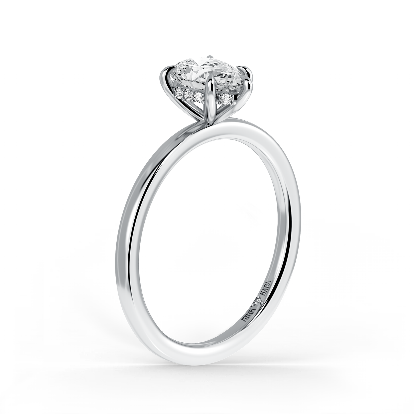 Preset Hidden Halo Pear Solitaire Engagement Ring - Center Diamond Included