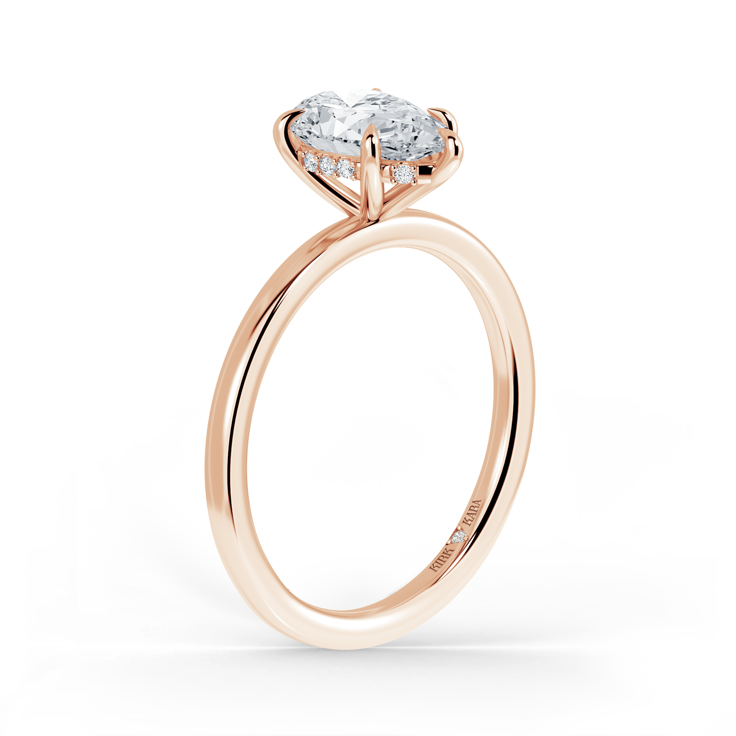Preset Hidden Halo Pear Solitaire Engagement Ring - Center Diamond Included