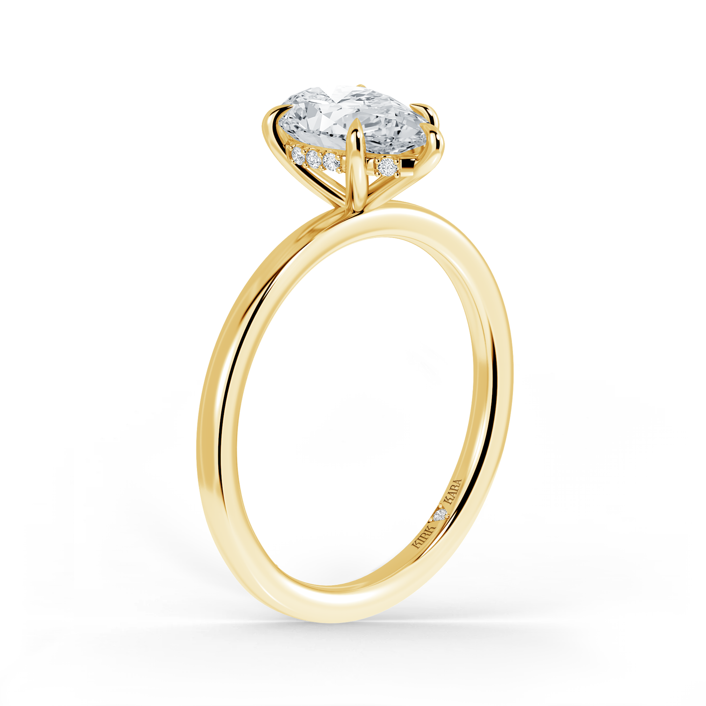 Preset Hidden Halo Pear Solitaire Engagement Ring - Center Diamond Included