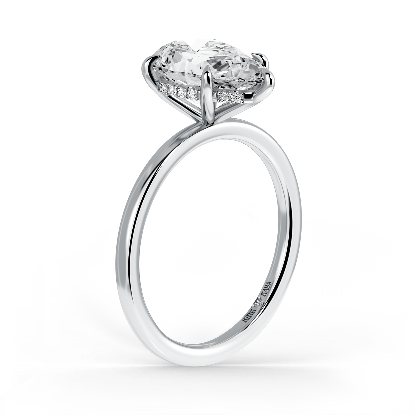 Preset Hidden Halo Pear Solitaire Engagement Ring - Center Diamond Included