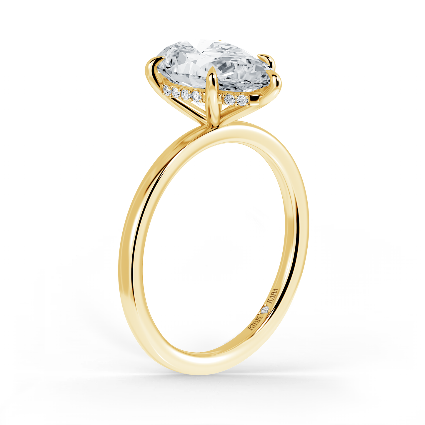 Preset Hidden Halo Pear Solitaire Engagement Ring - Center Diamond Included