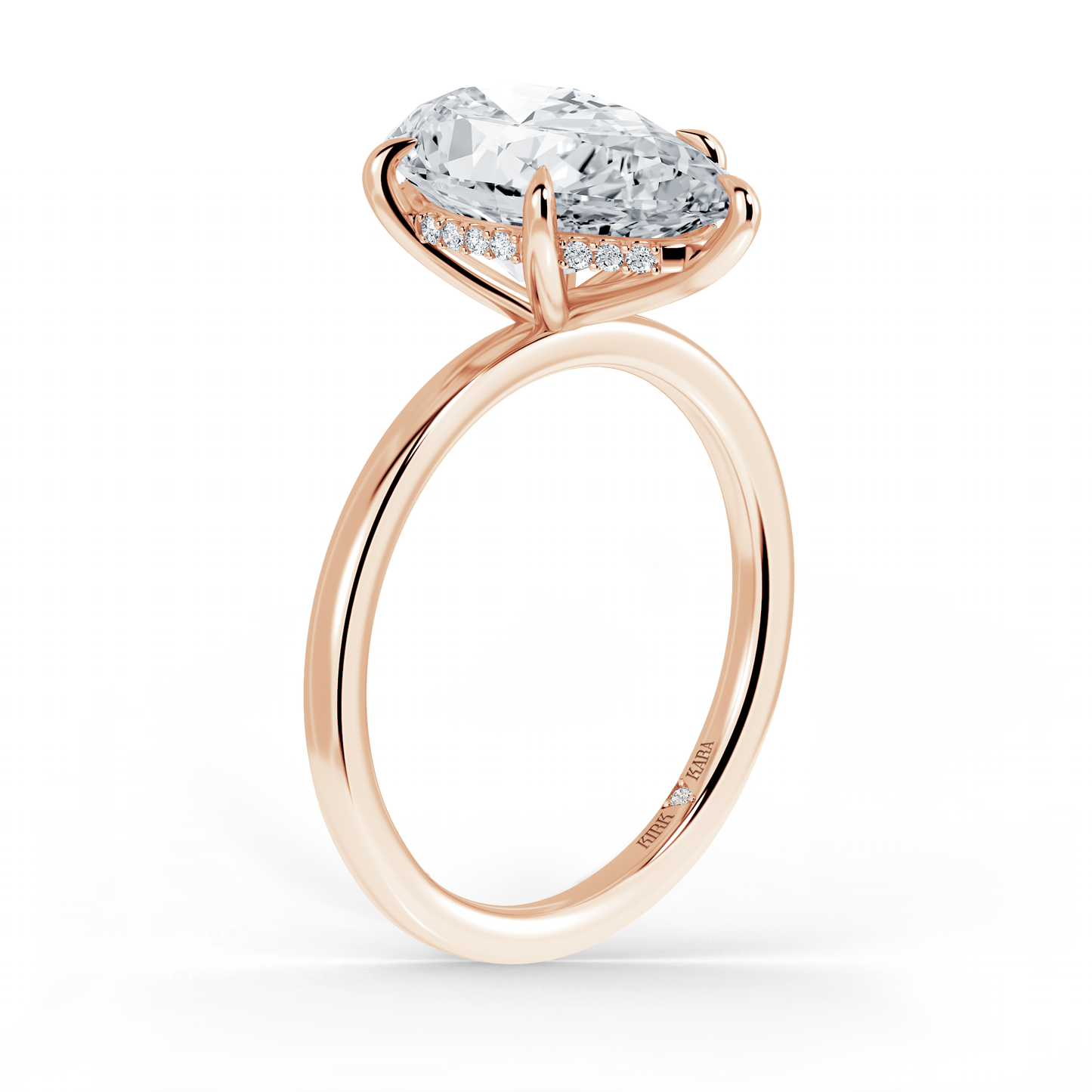 Preset Hidden Halo Pear Solitaire Engagement Ring - Center Diamond Included