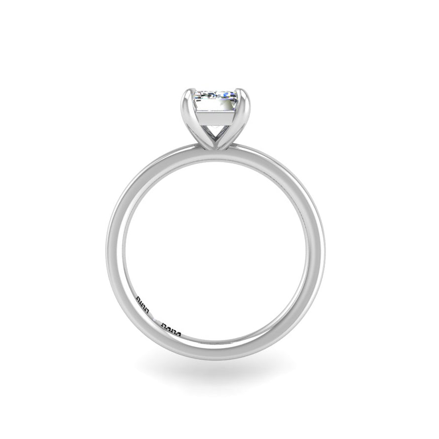 Preset Solitaire Emerald Lab Diamond Engagement Ring