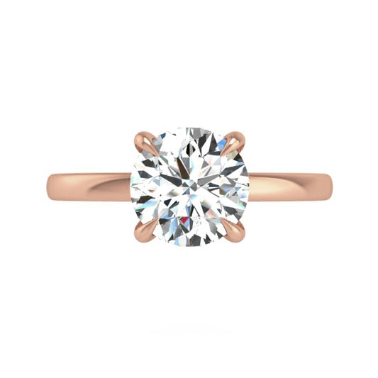 Preset Solitaire Round Lab Diamond Engagement Ring