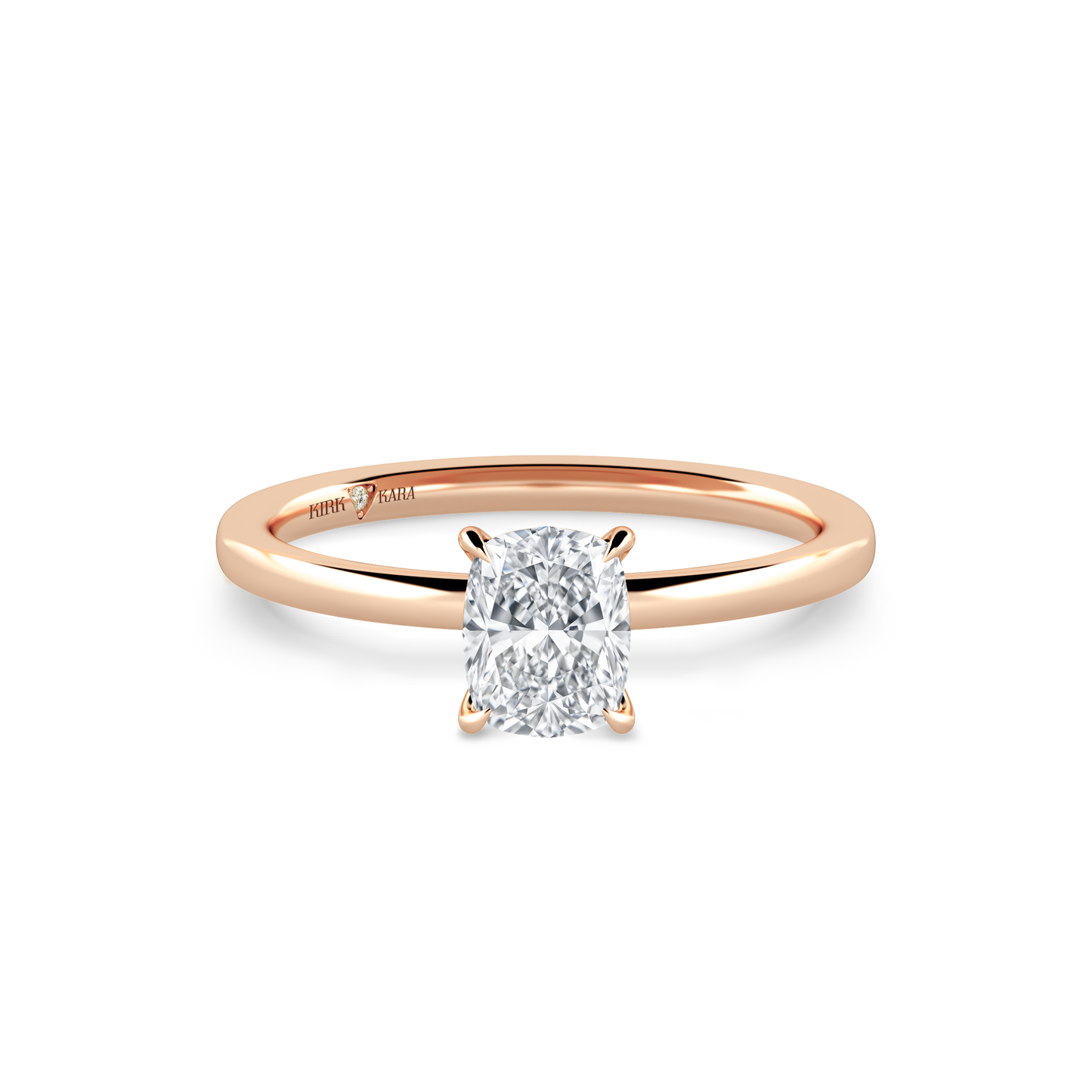 Preset Cushion Solitaire Engagement Ring - Center Diamond Included