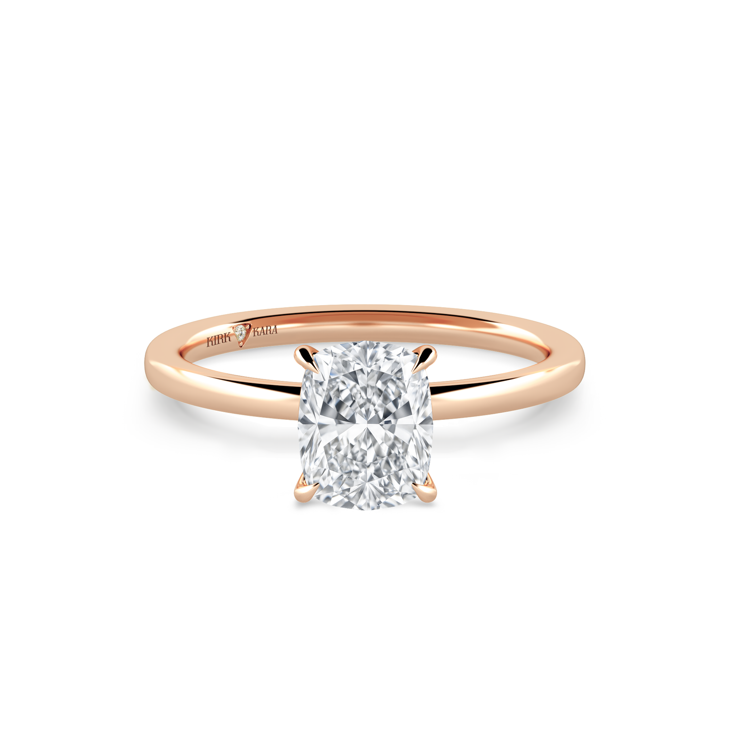 Preset Cushion Solitaire Engagement Ring - Center Diamond Included