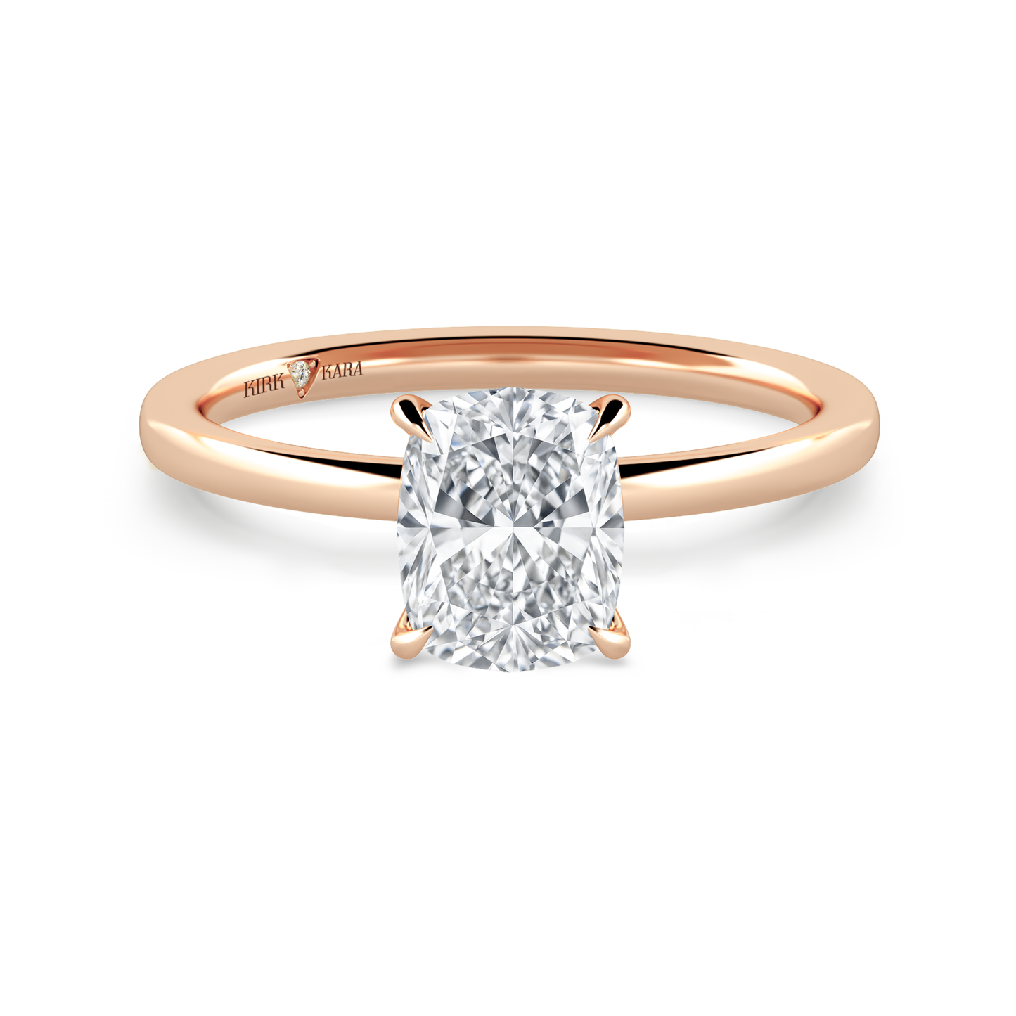 Preset Cushion Solitaire Engagement Ring - Center Diamond Included