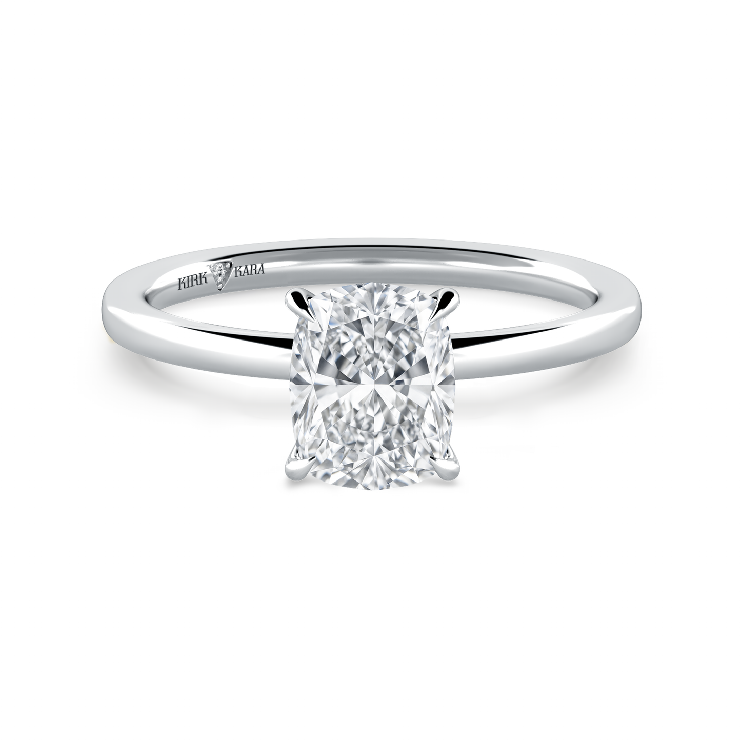 Preset Cushion Solitaire Engagement Ring - Center Diamond Included