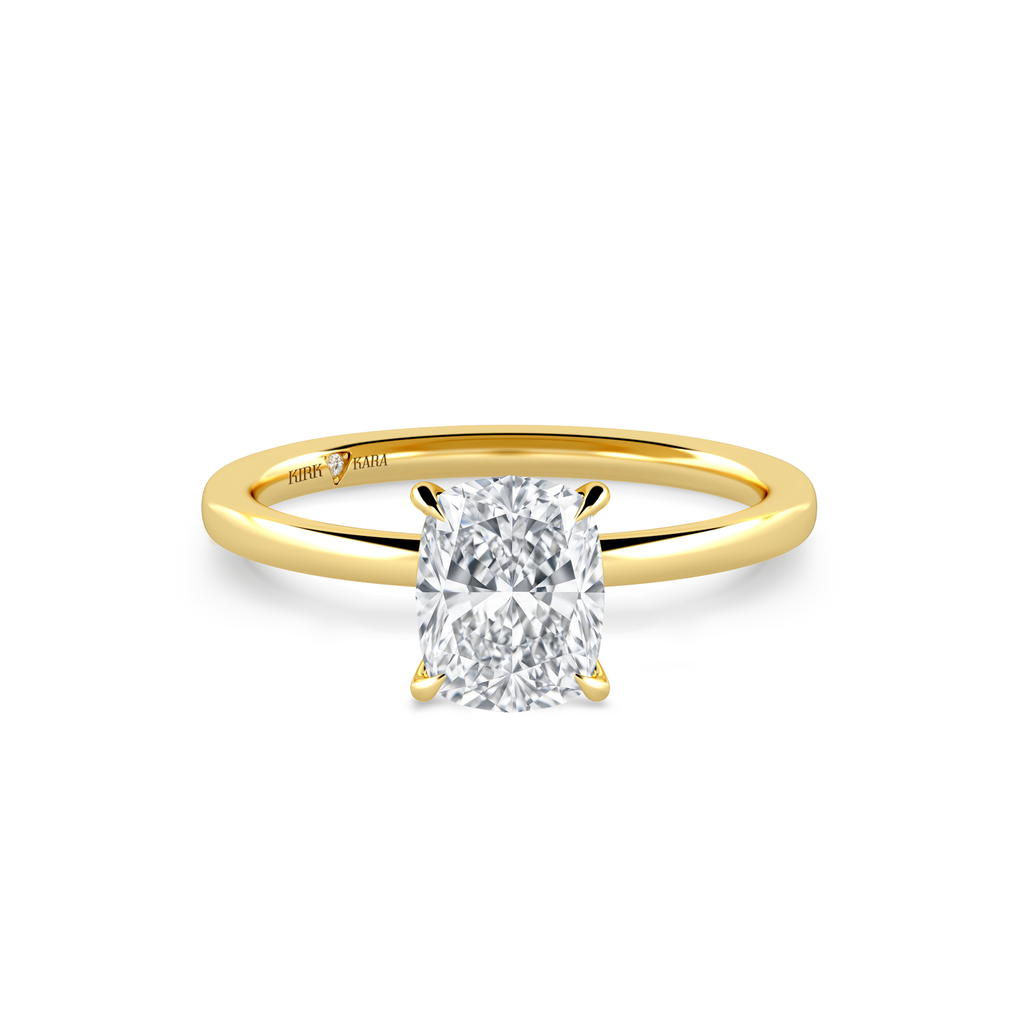 Preset Cushion Solitaire Engagement Ring - Center Diamond Included