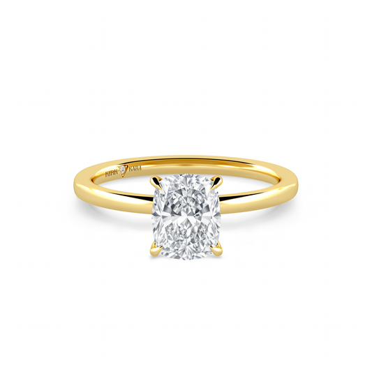 Preset Cushion Solitaire Engagement Ring - Center Diamond Included