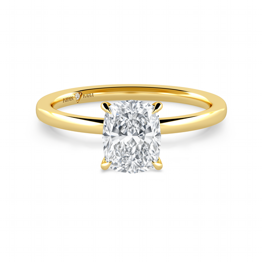 Preset Cushion Solitaire Engagement Ring - Center Diamond Included