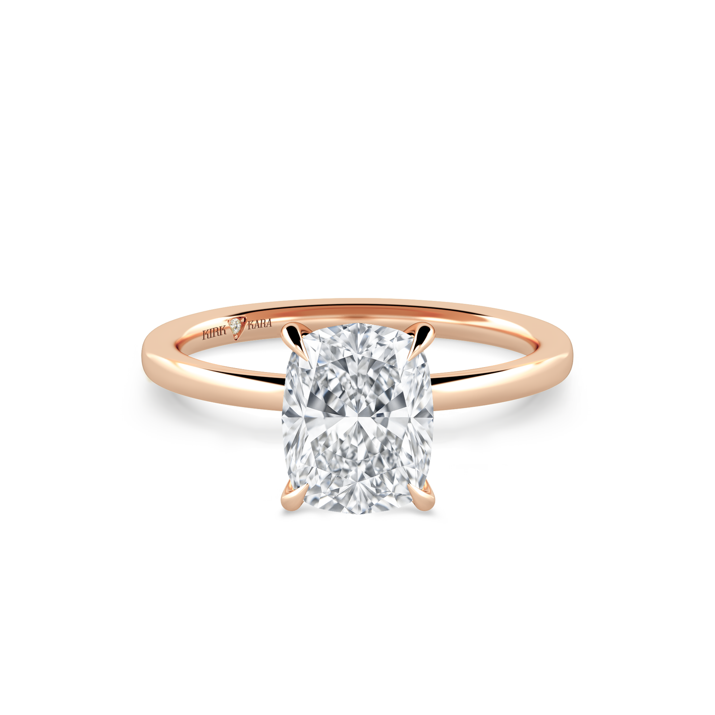 Preset Cushion Solitaire Engagement Ring - Center Diamond Included