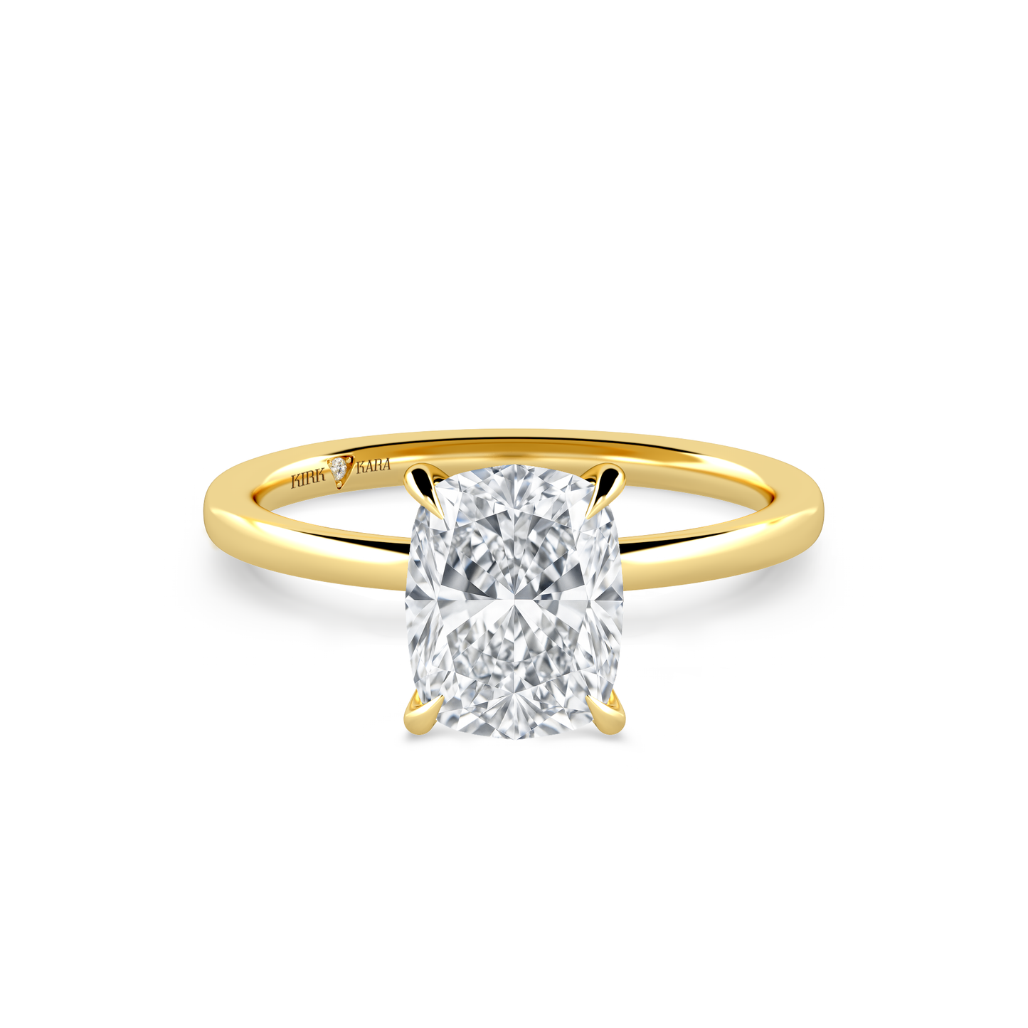 Preset Cushion Solitaire Engagement Ring - Center Diamond Included