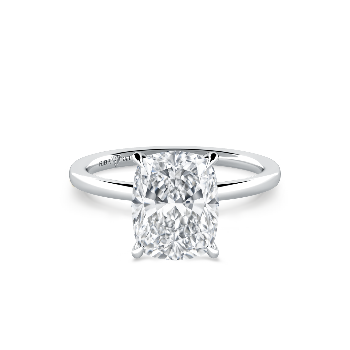 Preset Cushion Solitaire Engagement Ring - Center Diamond Included