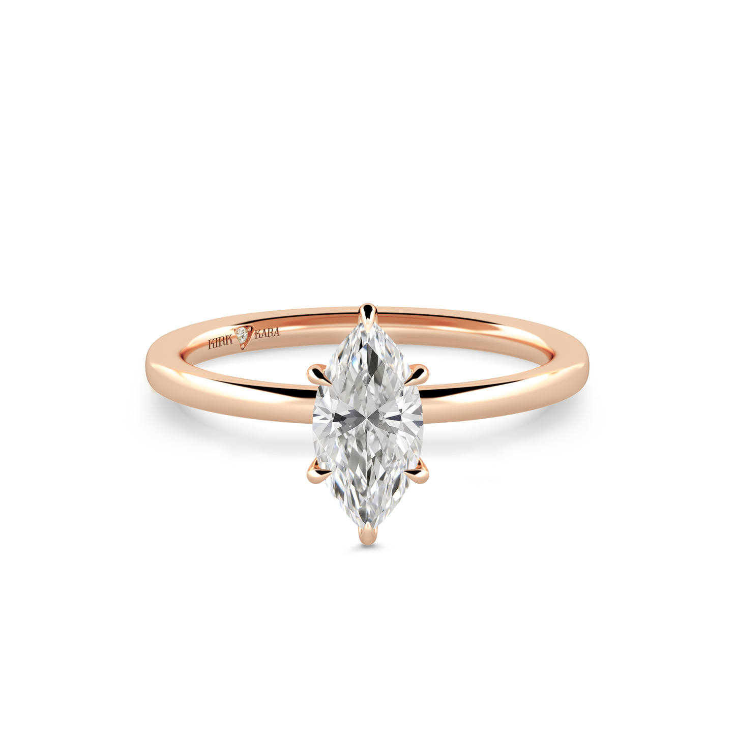 Preset Marquise Solitaire Engagement Ring - Center Diamond Included