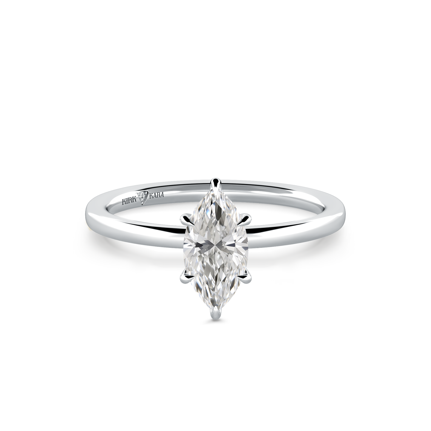 Preset Marquise Solitaire Engagement Ring - Center Diamond Included