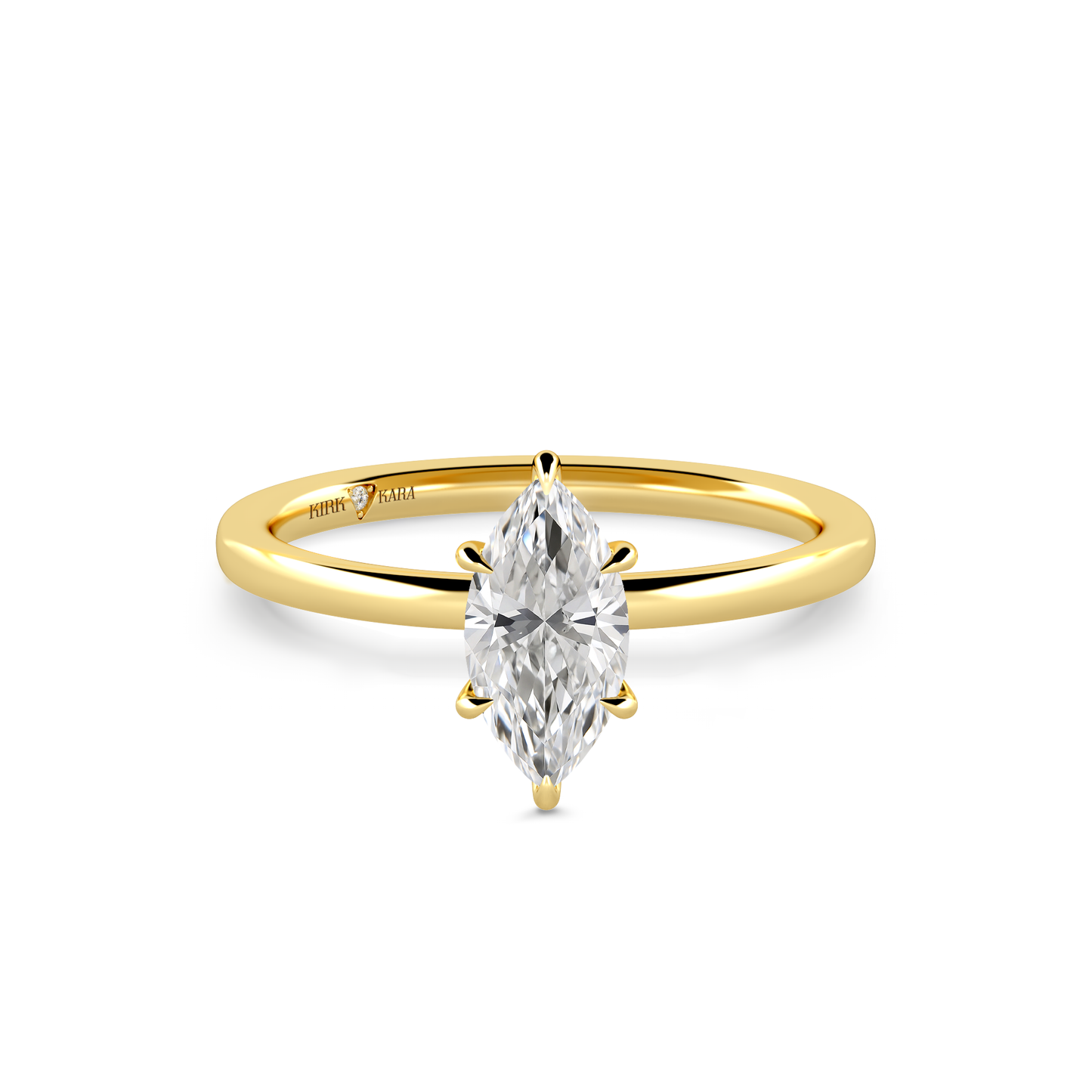 Preset Marquise Solitaire Engagement Ring - Center Diamond Included
