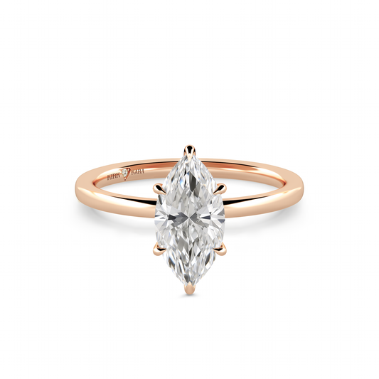 Preset Marquise Solitaire Engagement Ring - Center Diamond Included