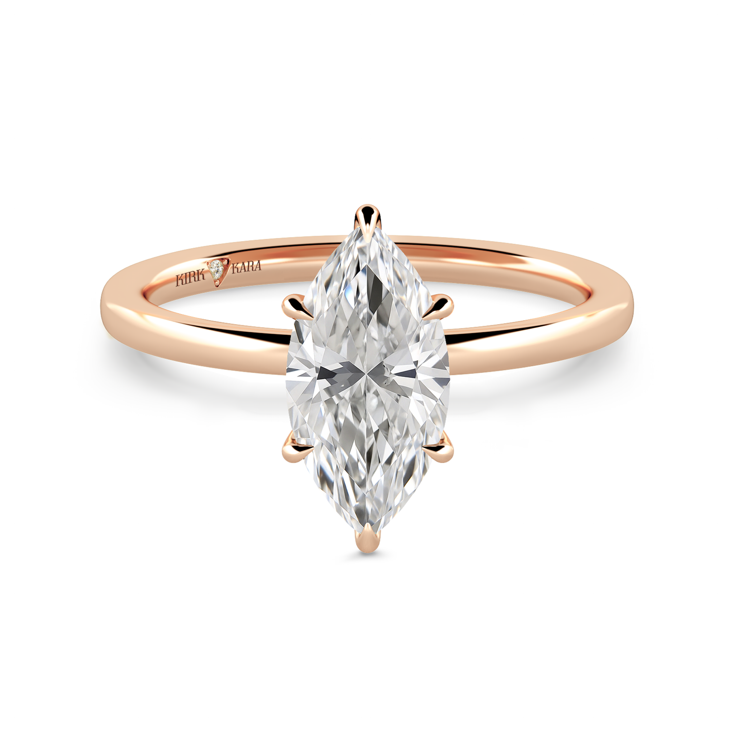 Preset Marquise Solitaire Engagement Ring - Center Diamond Included