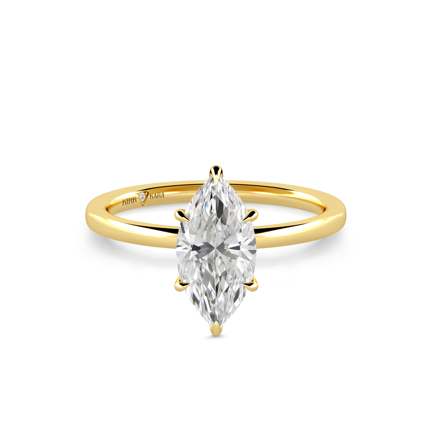 Preset Marquise Solitaire Engagement Ring - Center Diamond Included