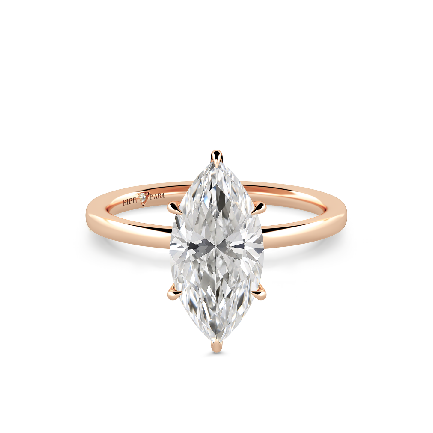 Preset Marquise Solitaire Engagement Ring - Center Diamond Included