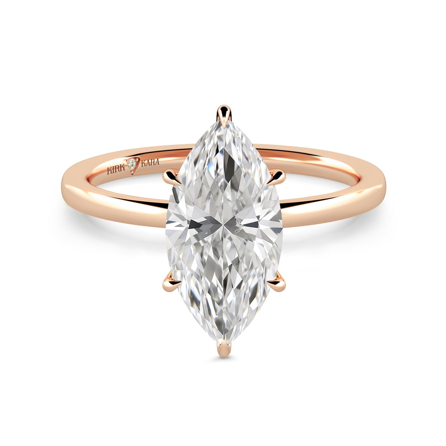 Preset Marquise Solitaire Engagement Ring - Center Diamond Included