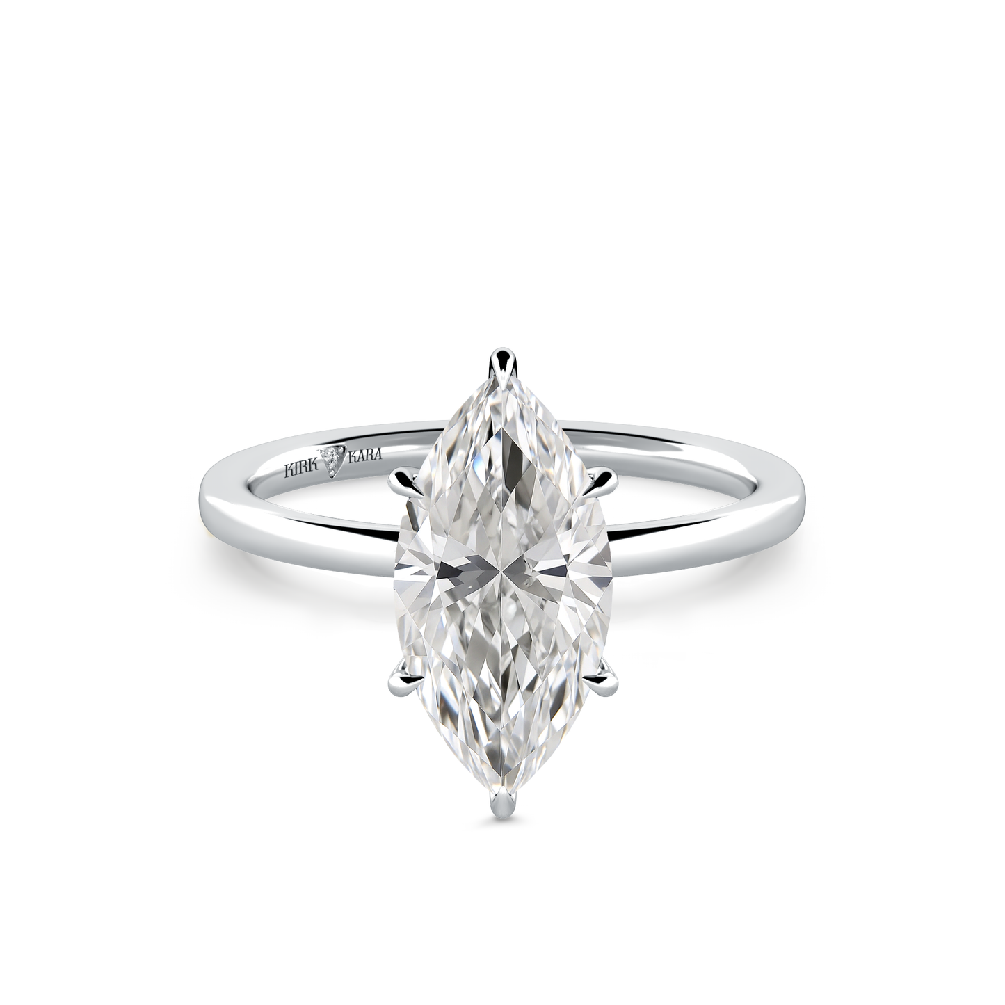 Preset Marquise Solitaire Engagement Ring - Center Diamond Included