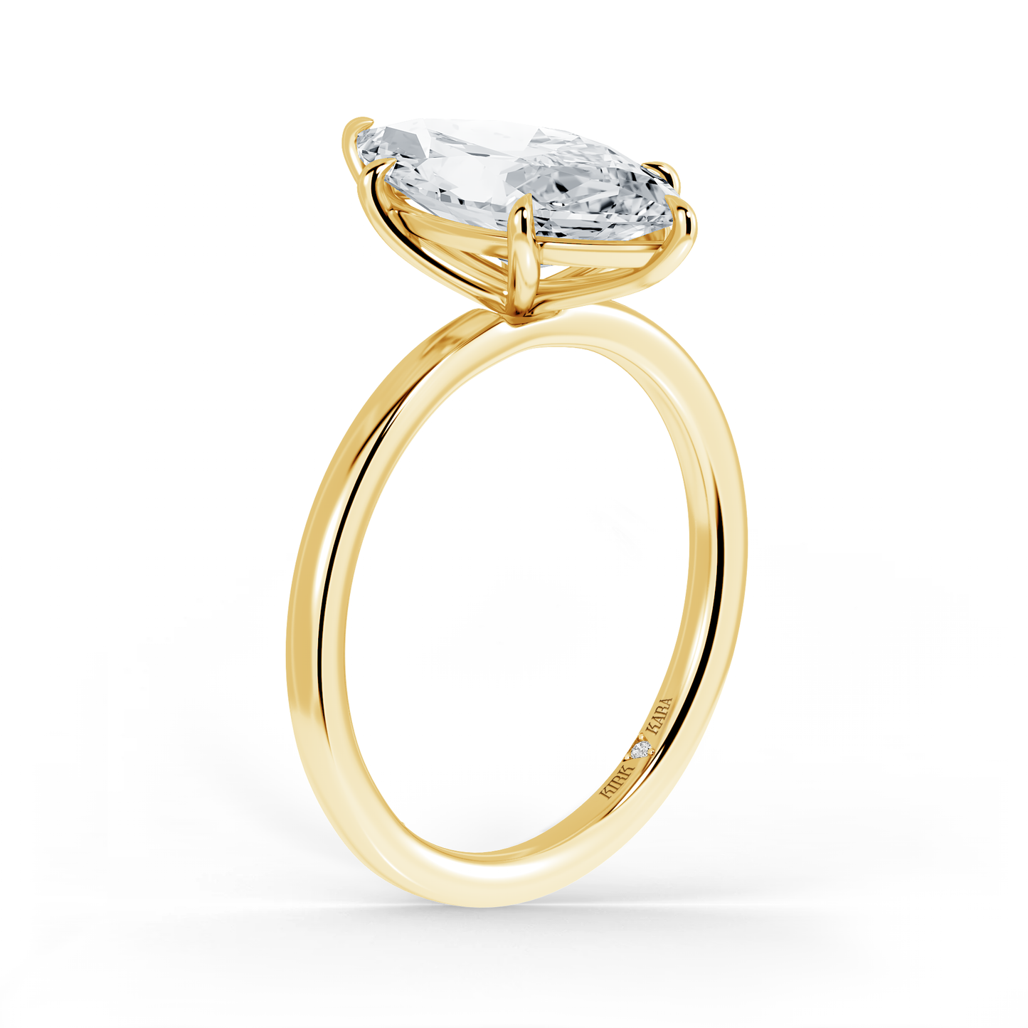 Preset Marquise Solitaire Engagement Ring - Center Diamond Included