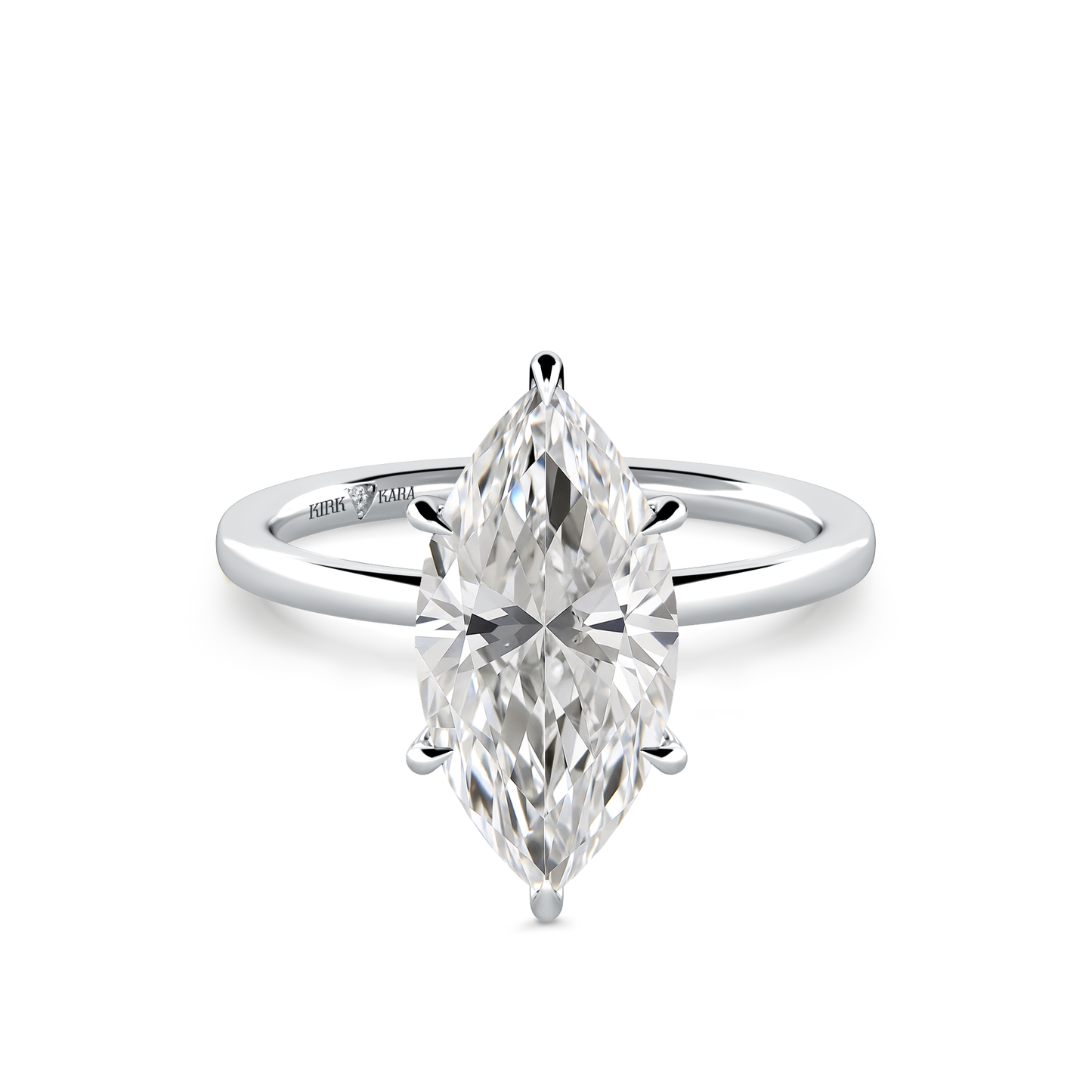 Preset Marquise Solitaire Engagement Ring - Center Diamond Included
