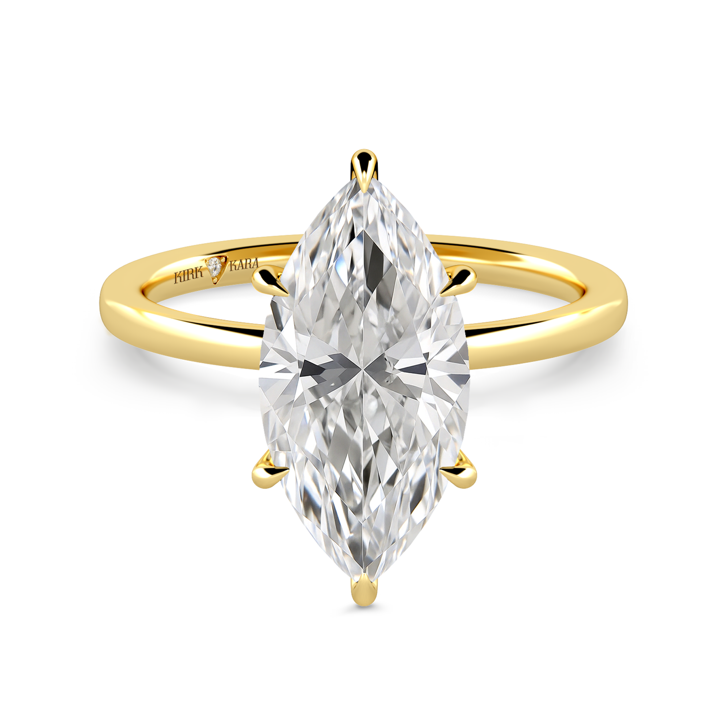 Preset Marquise Solitaire Engagement Ring - Center Diamond Included