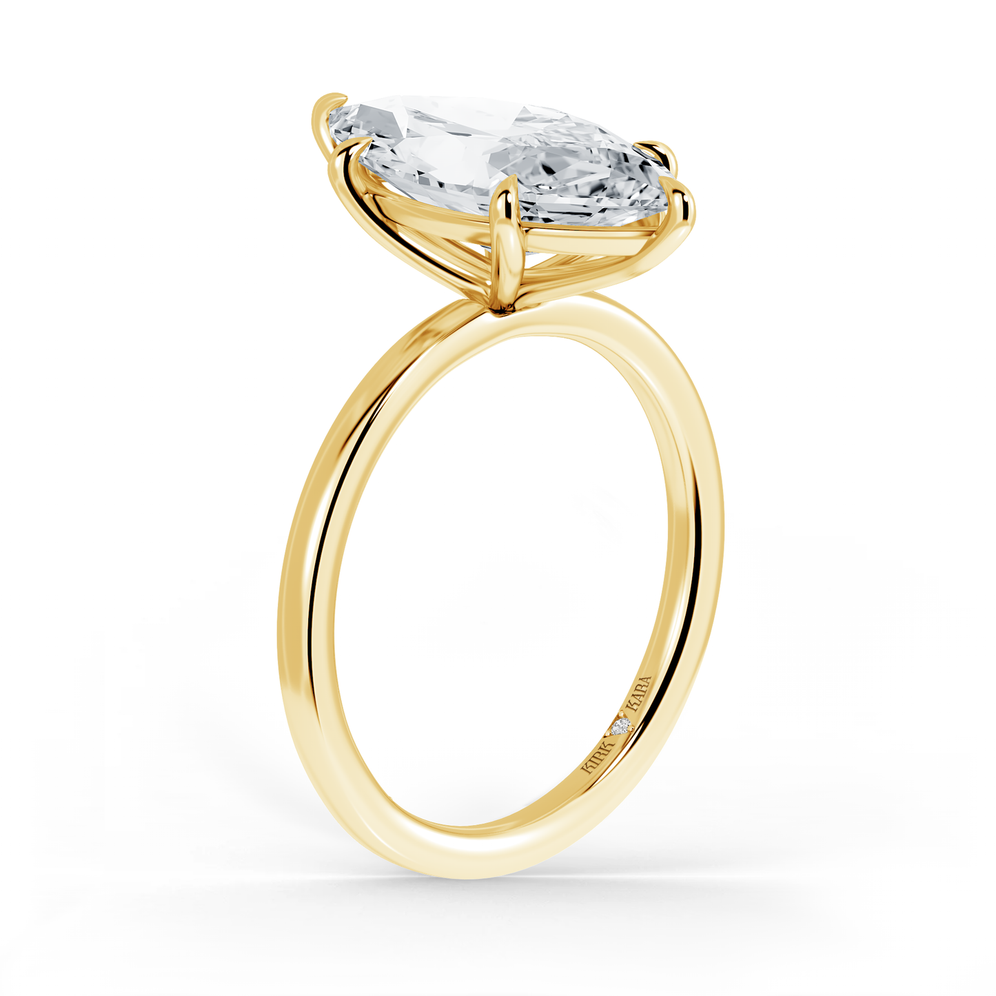 Preset Marquise Solitaire Engagement Ring - Center Diamond Included