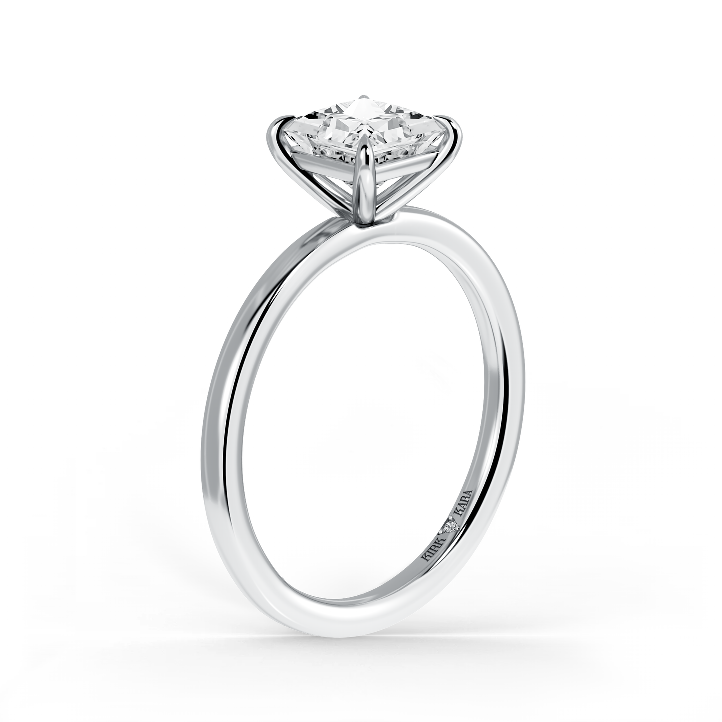 Preset Princess Solitaire Engagement Ring - Center Diamond Included