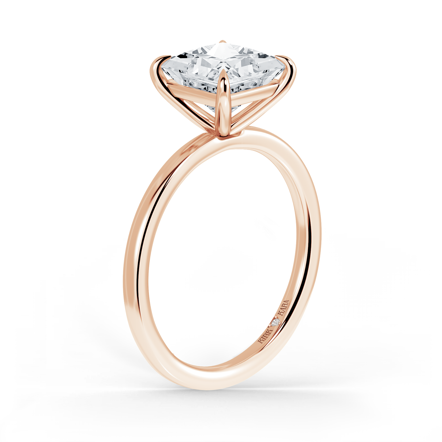 Preset Princess Solitaire Engagement Ring - Center Diamond Included