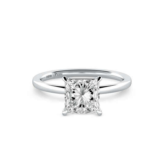 Preset Princess Solitaire Engagement Ring - Center Diamond Included